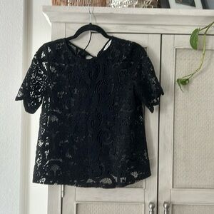 Black lacy Nanette Lepore top